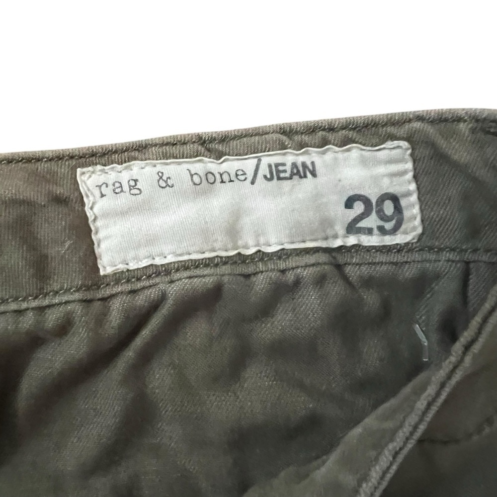 Rag & Bone District Army Green Military Cargo Pants Distressed Size 29 - Picture 6 of 8
